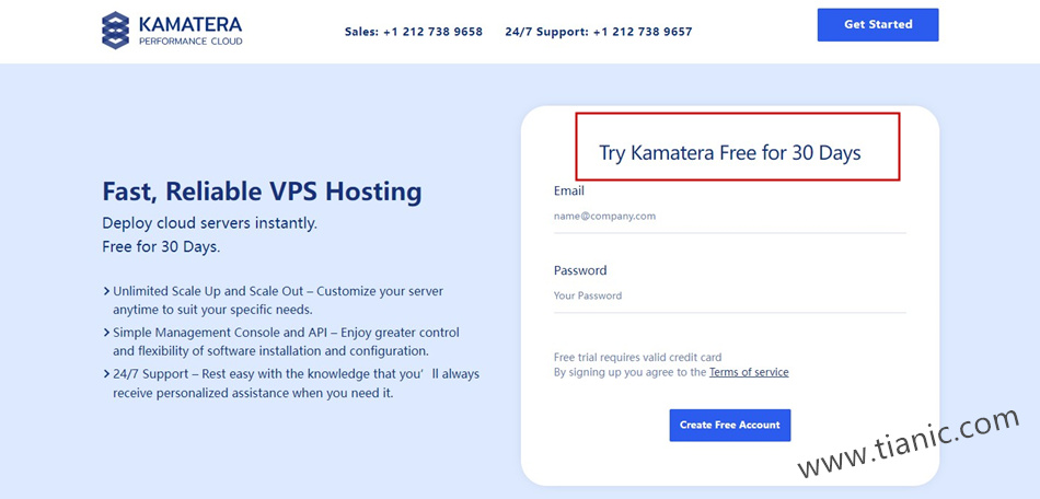 注册Kamatera云服务器免费试用30天
